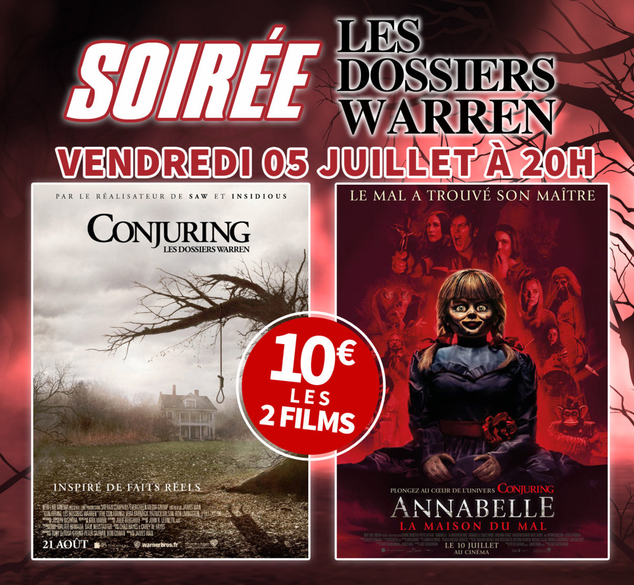 Cinéma Grand Ecran La Teste De Buch SOIRÉE LES DOSSIERS WARREN au Cinéma La Teste de Buch - Grand Ecran