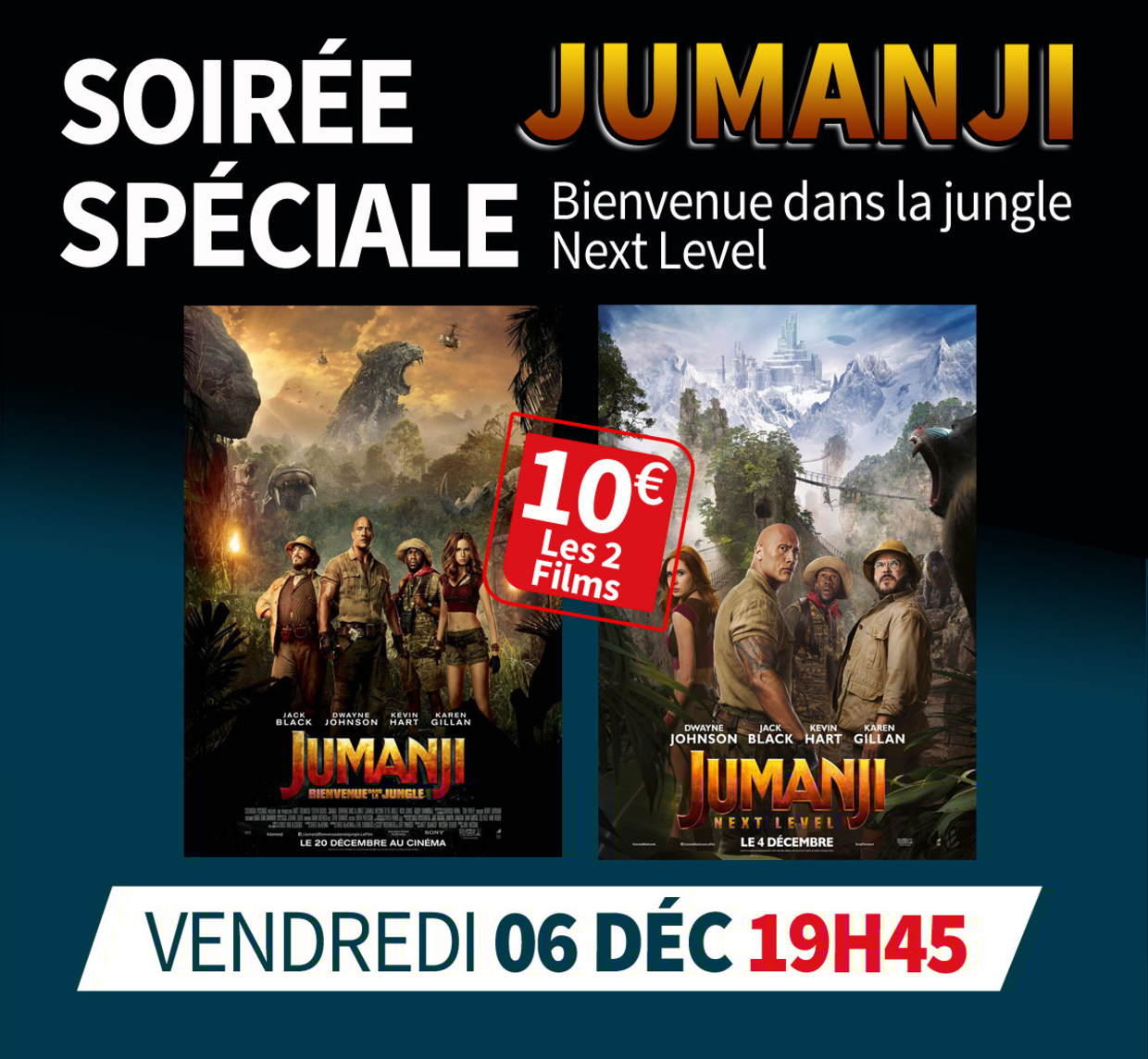 Cinéma Grand Ecran La Teste De Buch SOIRÉE JUMANJI ! au Cinéma La Teste de Buch - Grand Ecran